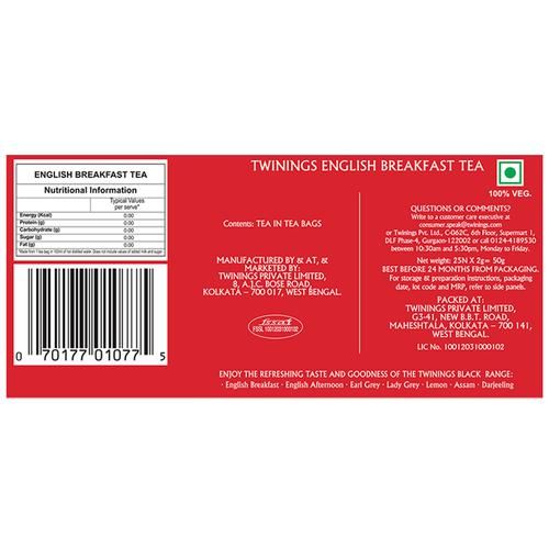 Twinings English Classics Breakfast Tea, 25 pcs-3.webp